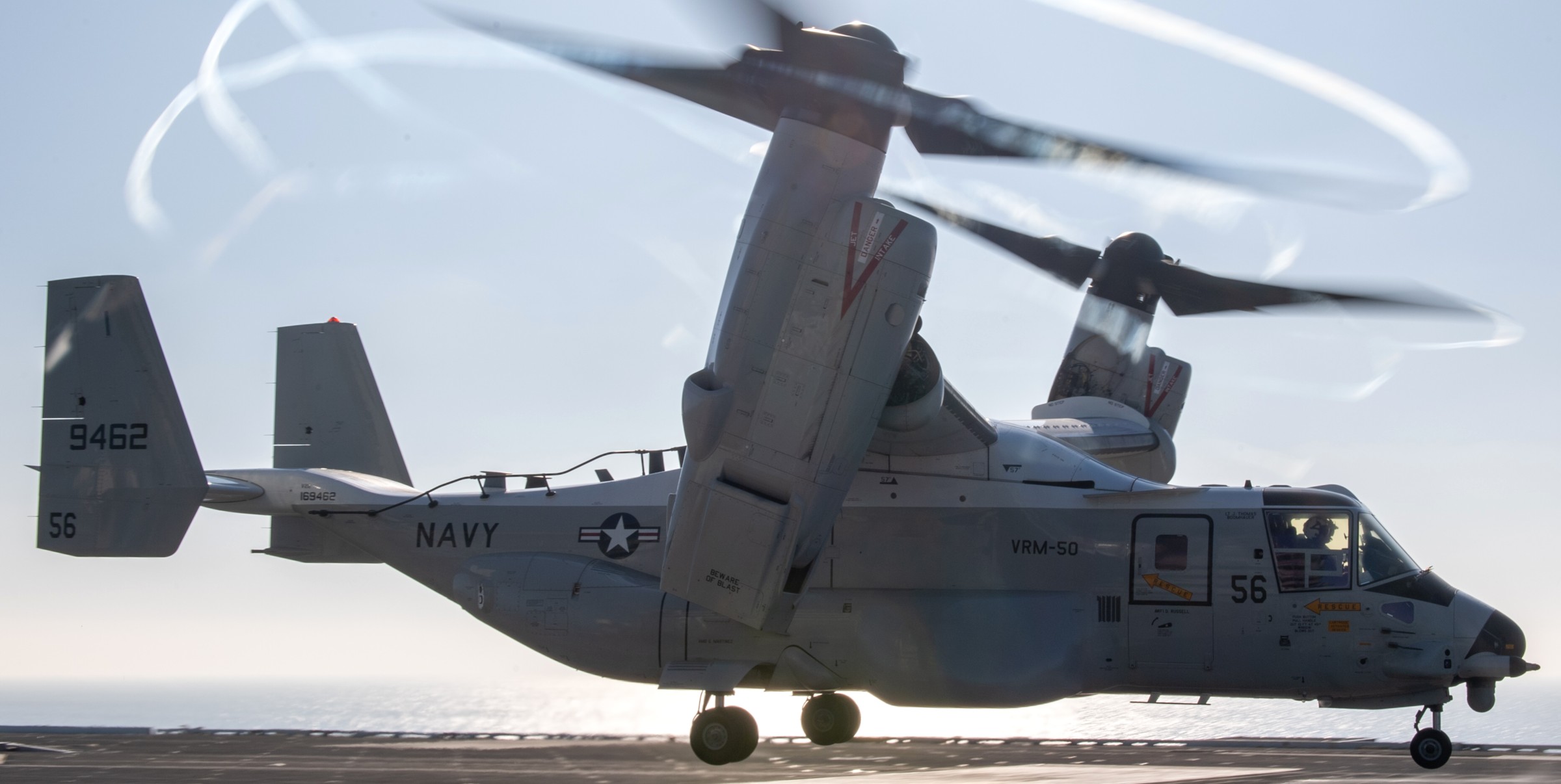vrm-50 sun hawks fleet logistics multi mission squadron cmv-22b osprey cvn-76 uss ronald reagan 38