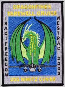 vs-29 sea control squadron seaconron dragonfires uss nimitz cvn 68 cruise patch