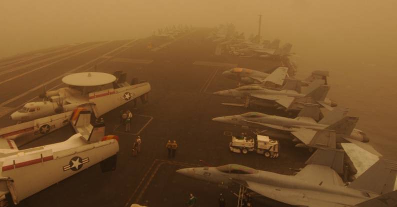 cvw-17 carrier air wing uss carl vinson arabian gulf 2012 sand storm