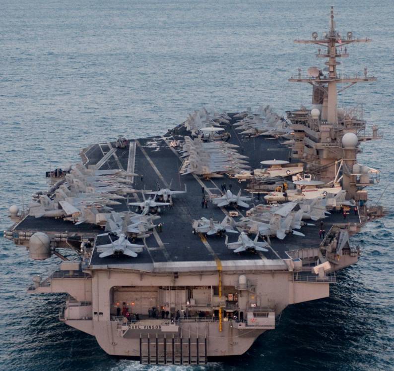 carrier air wing cvw-17 uss carl vinson cvn 70 off korea 2011