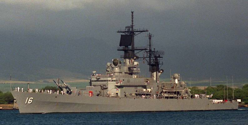 cg 16 uss leahy guided missile cruiser pearl harbor hawaii 1990