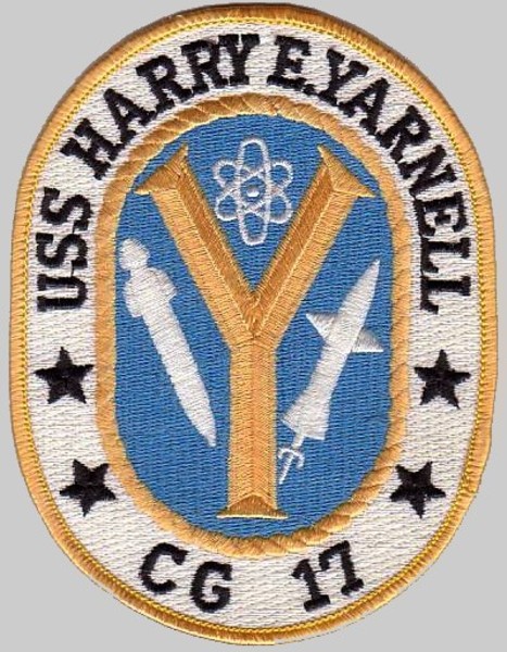 dlg cg-17 uss harry e. yarnell insignia crest patch badge leahy class guided missile cruiser 02x