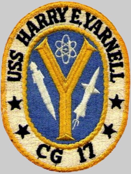 dlg cg-17 uss harry e. yarnell insignia crest patch badge leahy class guided missile cruiser us navy 03p