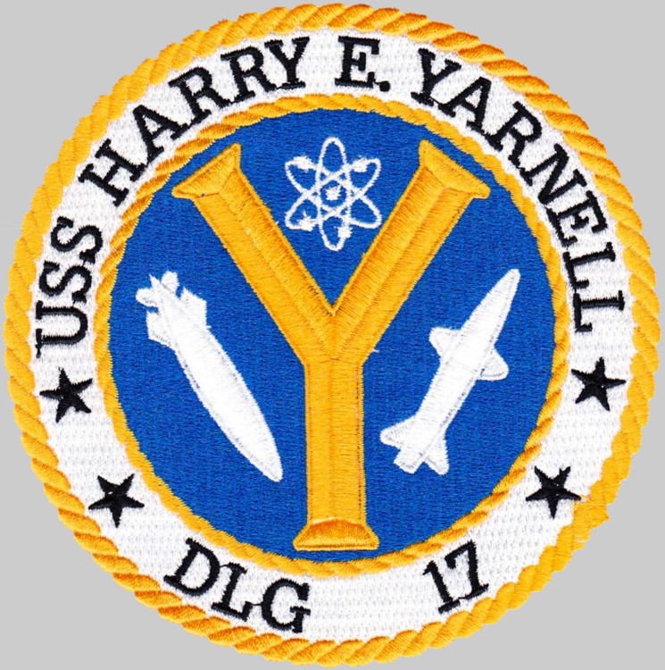 dlg cg-17 uss harry e. yarnell insignia crest patch badge leahy class guided missile cruiser us navy 04p
