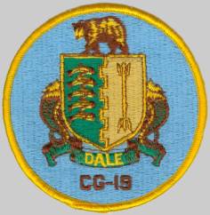 dlg cg 19 uss dale patch insignia crest badge leahy class guided missile cruiser us navy