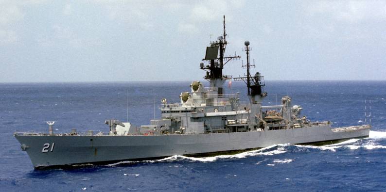 cg 21 dlg uss gridley leahy class guided missile cruiser us navy