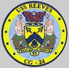 cg 24 uss reeves crest insignia patch badge leahy class guided missile cruiser us navy