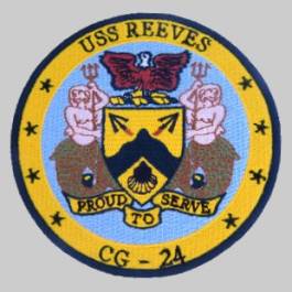 cg 24 uss reeves insignia crest patch badge leahy class guided missile cruiser us navy