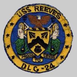 dlg 24 uss reeves insignia crest patch badge