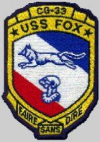 USS Fox CG 33 - patch crest