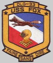 USS Fox DLG 33 - patch crest