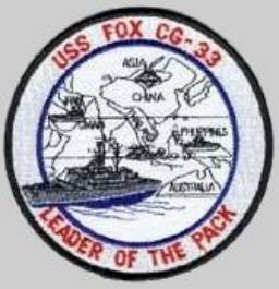 USS Fox CG 33 - patch crest