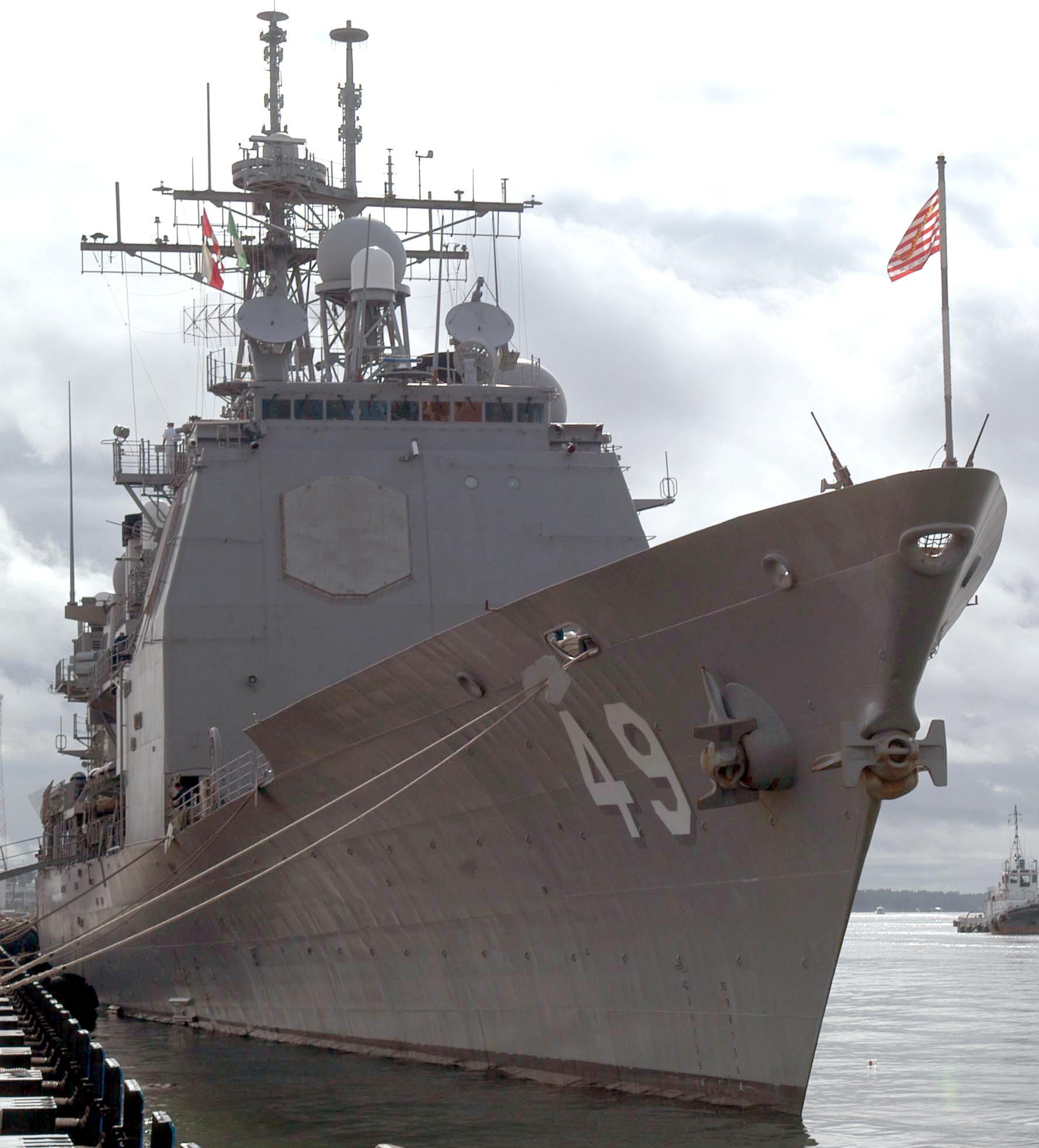cg-49 uss vincennes ticonderoga class guided missile cruiser aegis us navy brunei 2003