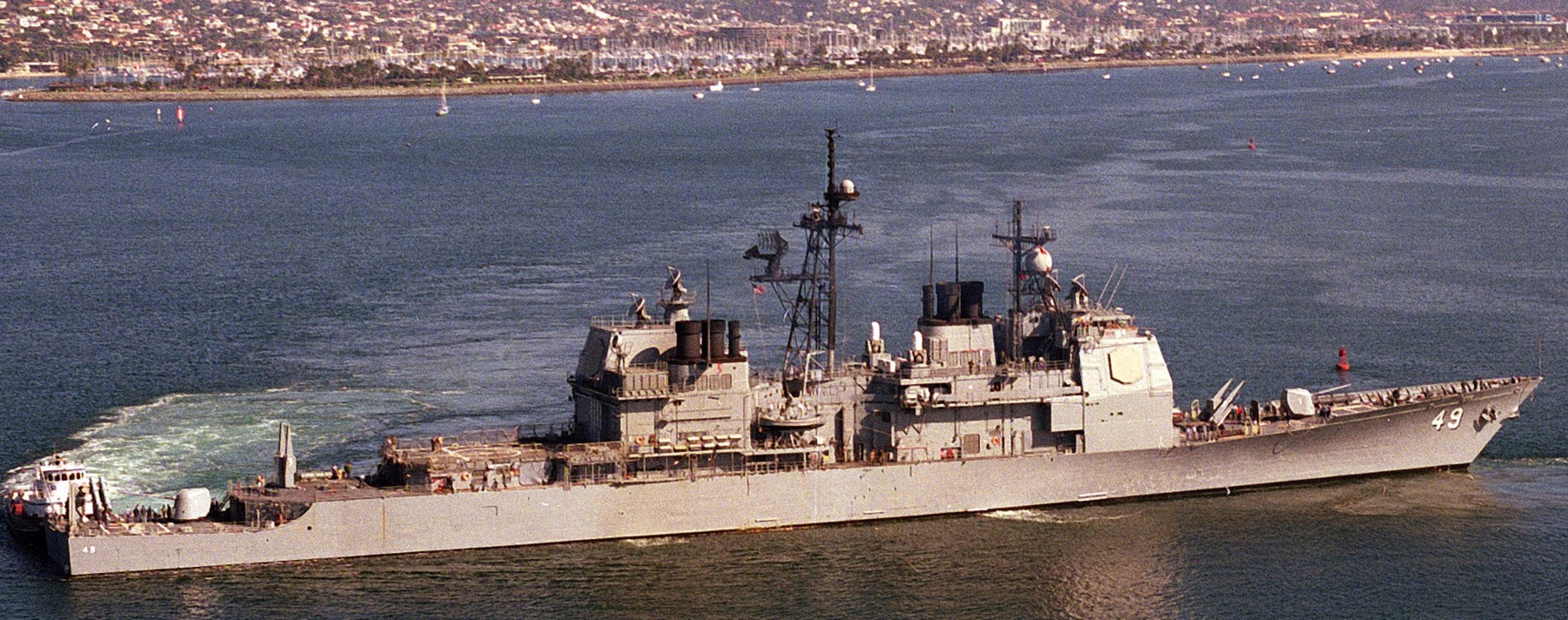 cg-49 uss vincennes ticonderoga class guided missile cruiser aegis us navy san diego 74