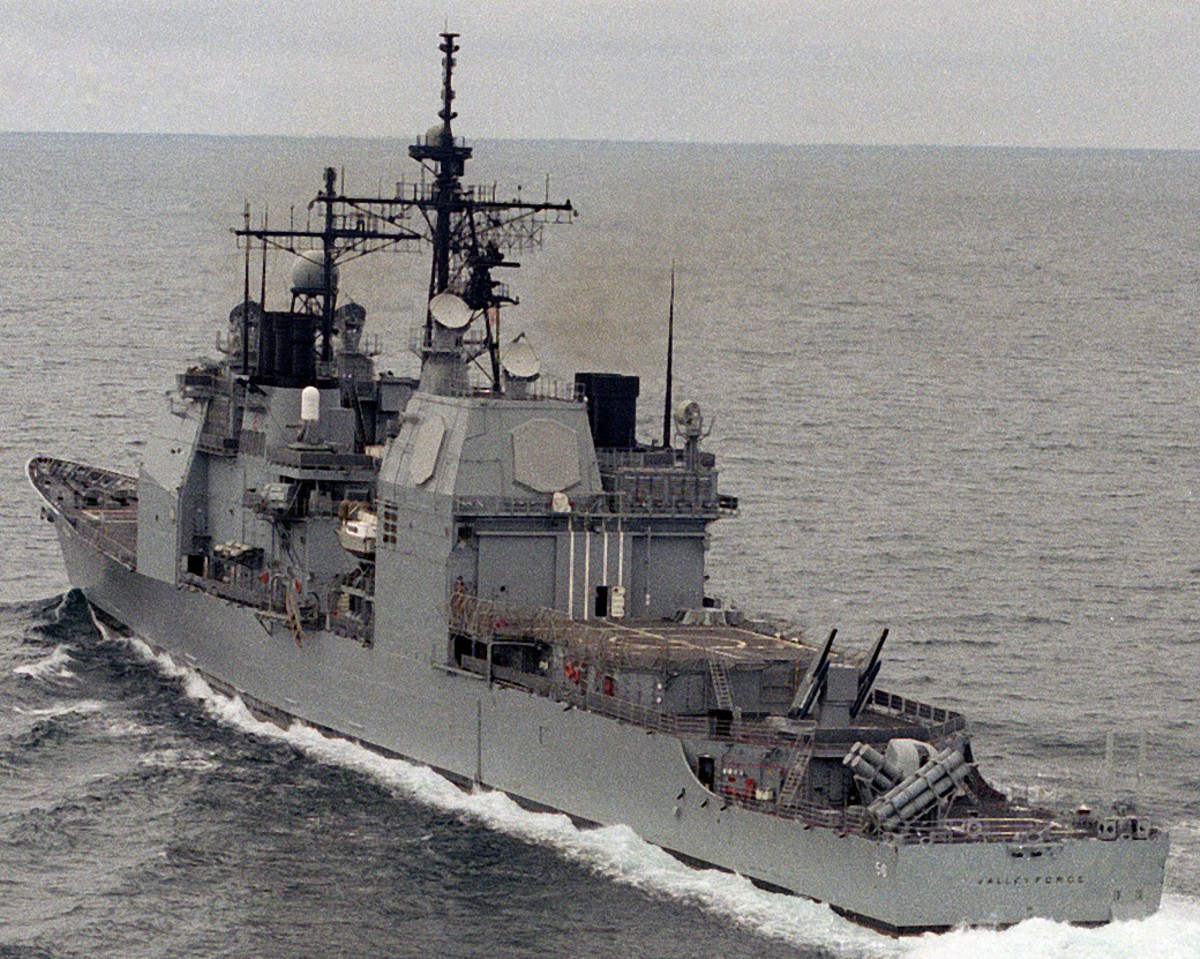 cg-50 uss valley forge ticonderoga class guided missile cruiser aegis us navy mk.26 launcher 32