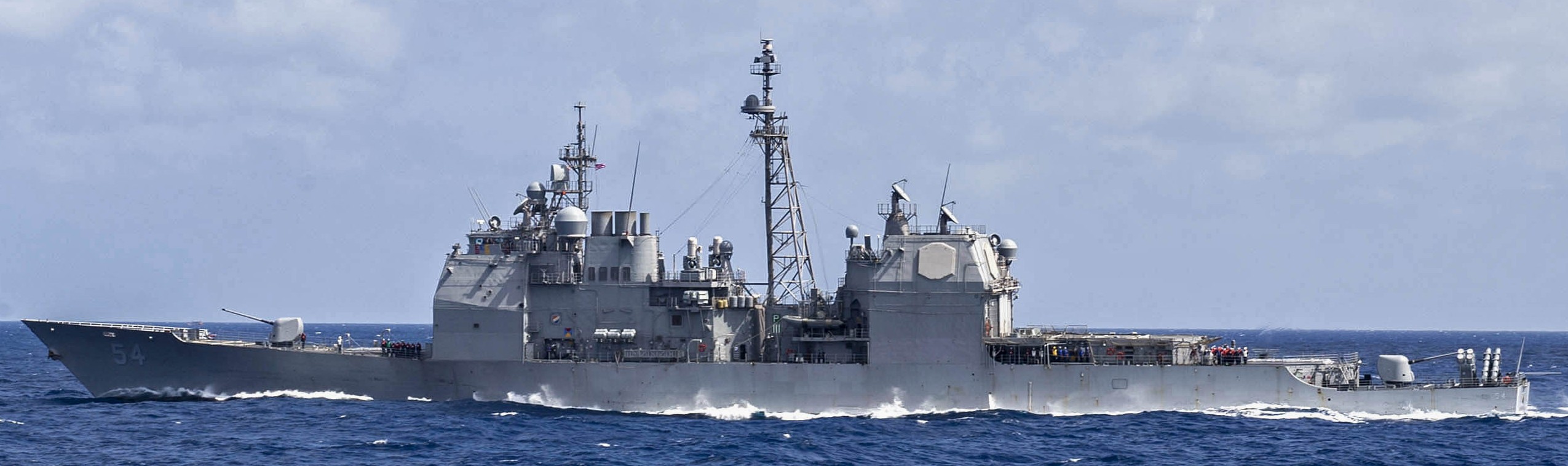 cg-54 uss antietam ticonderoga class guided missile cruiser aegis us navy south china sea 54