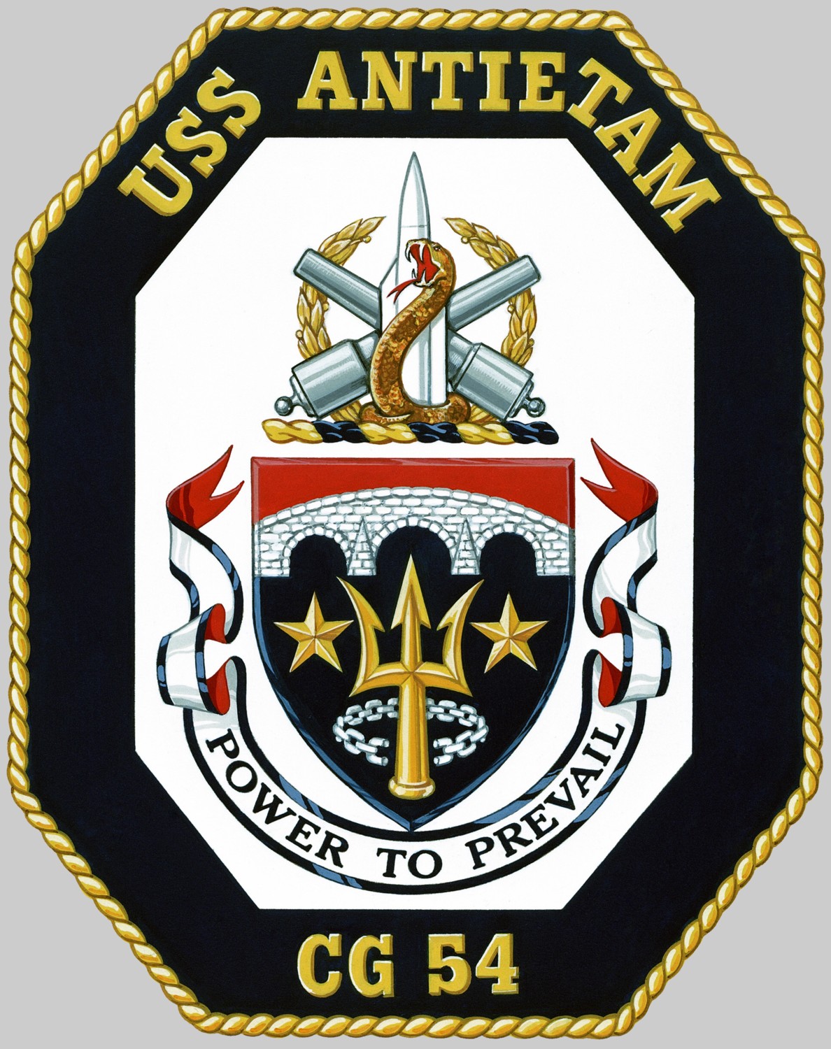 cg-54 uss antietam insignia crest patch badge ticonderoga class guided missile cruiser aegis us navy 02x