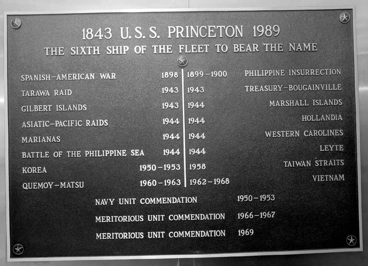 cg-59 uss princeton ticonderoga class guided missile cruiser aegis us navy plate plaque 131