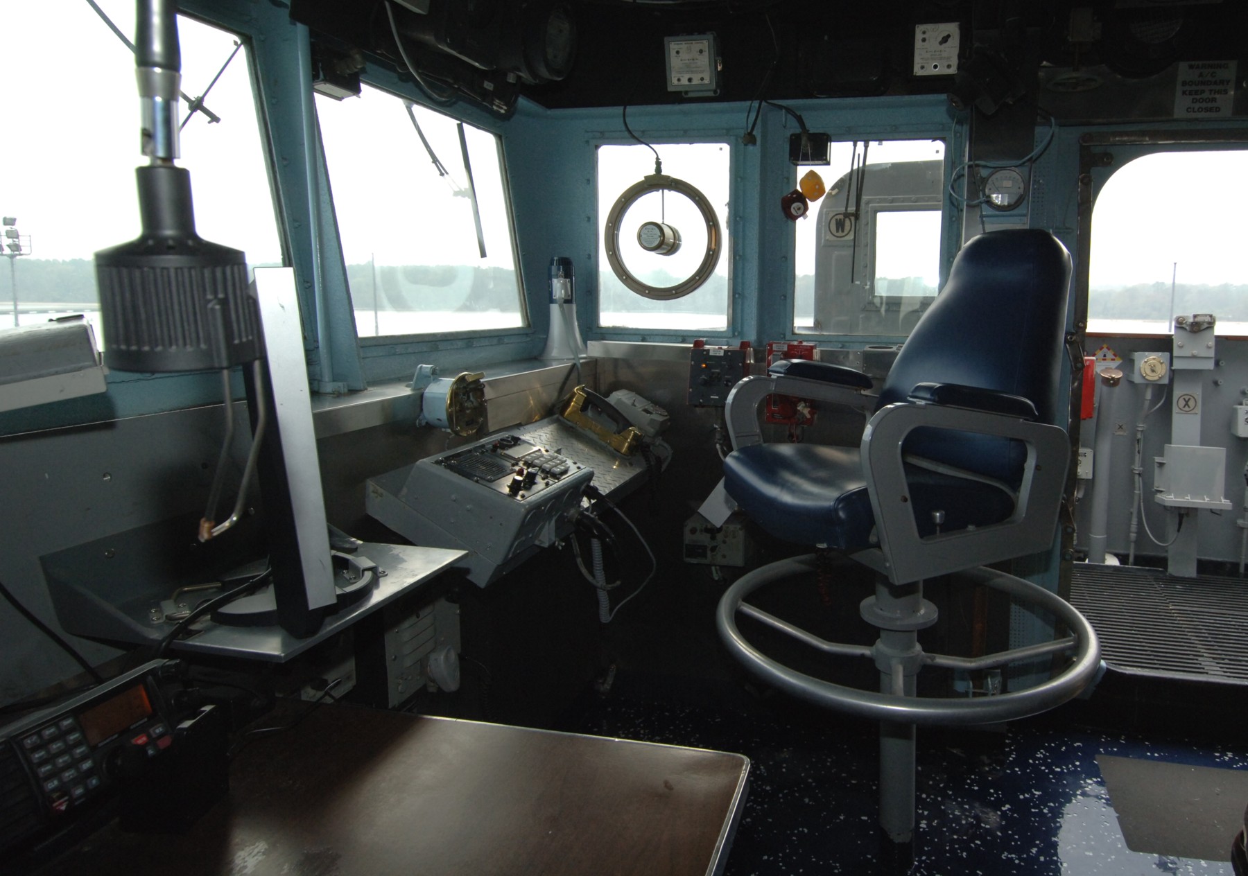 cg-60 uss normandy ticonderoga class guided missile cruiser aegis us navy bridge captains chair 13