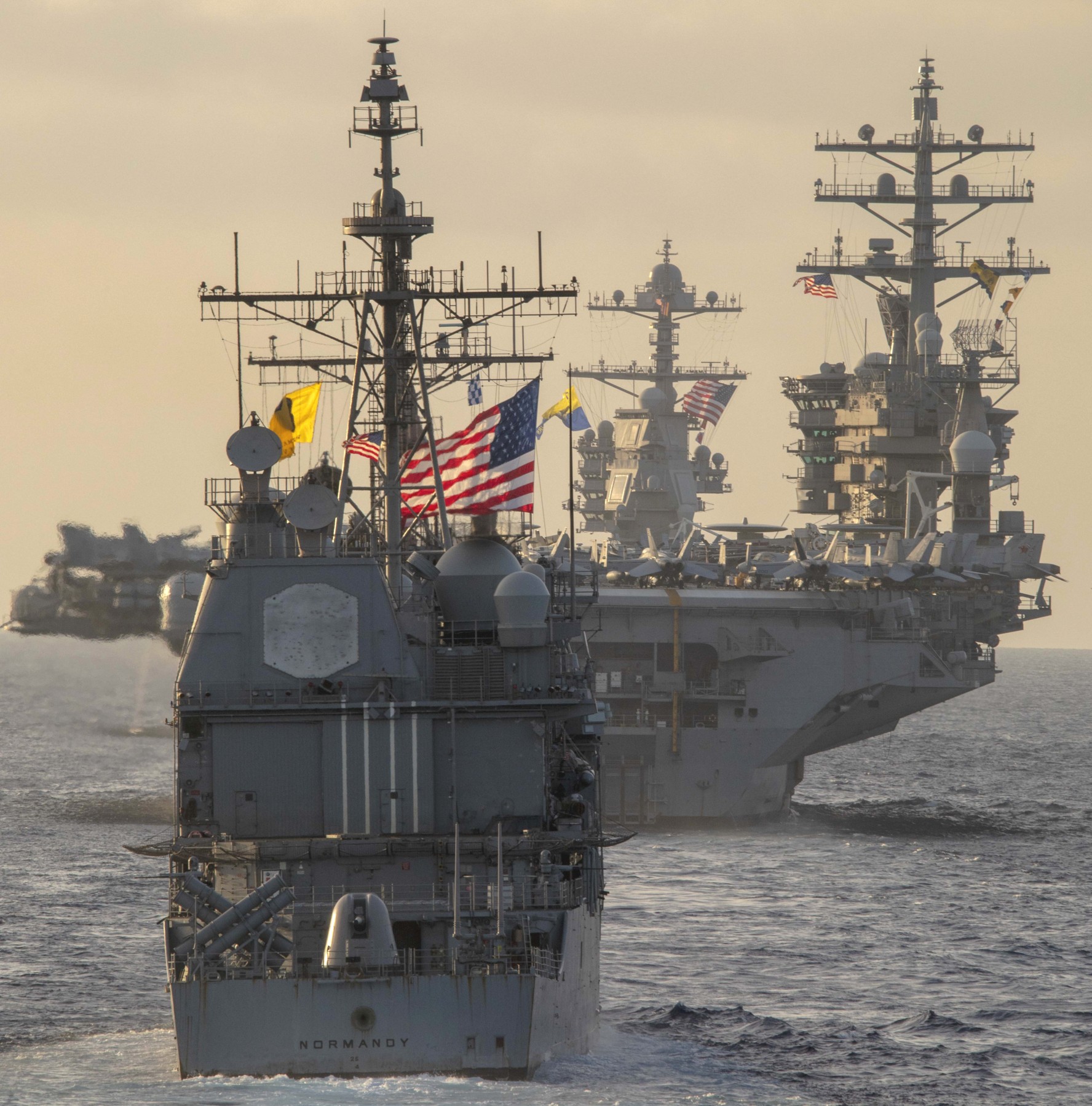 cg-60 uss normandy guided missile cruiser uss gerald r. ford cvn-78 dwight d. eisenhower cvn-69 165