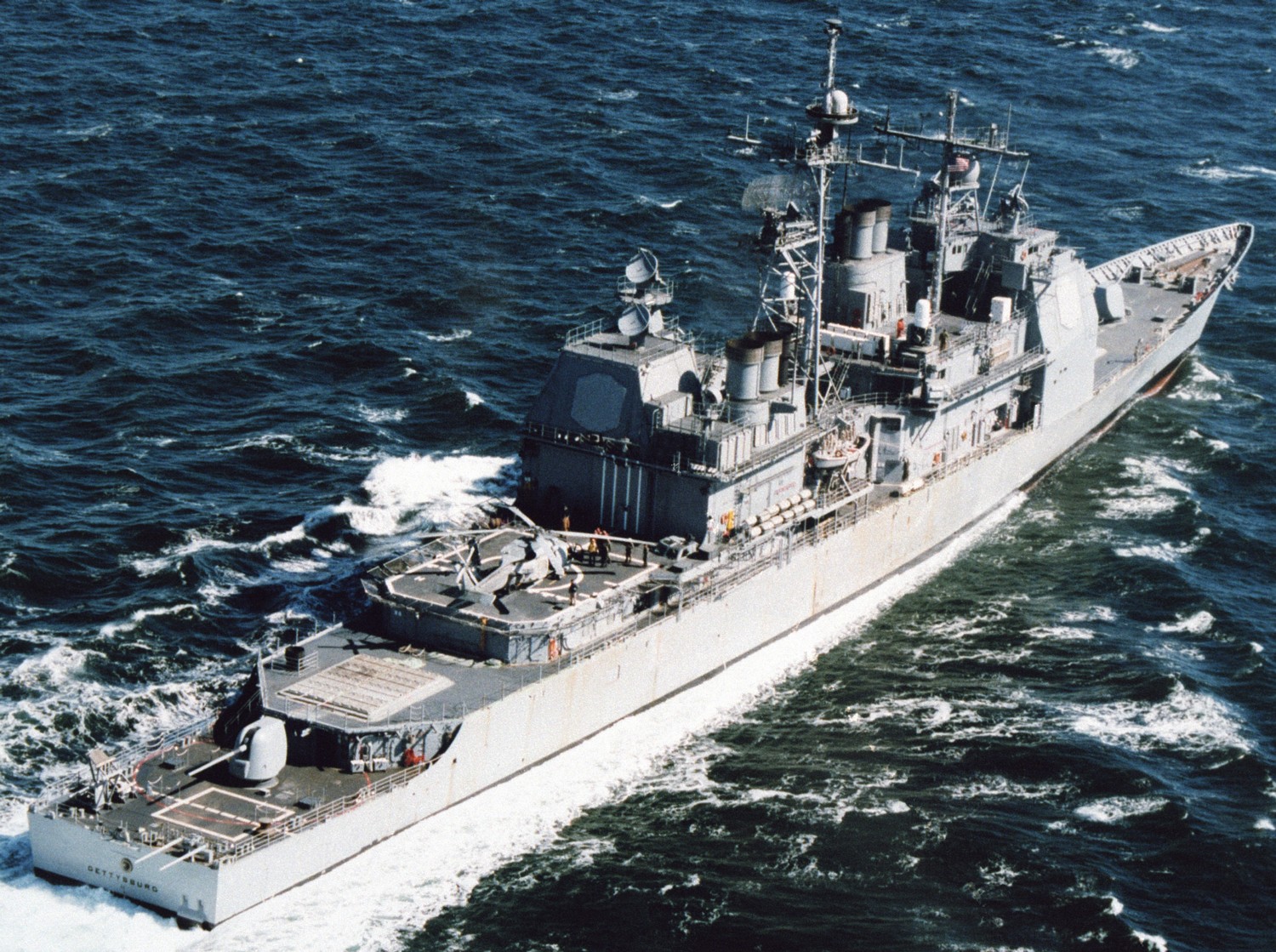 cg-64 uss gettysburg ticonderoga class guided missile cruiser aegis us navy sea trials atlantic ocean 72
