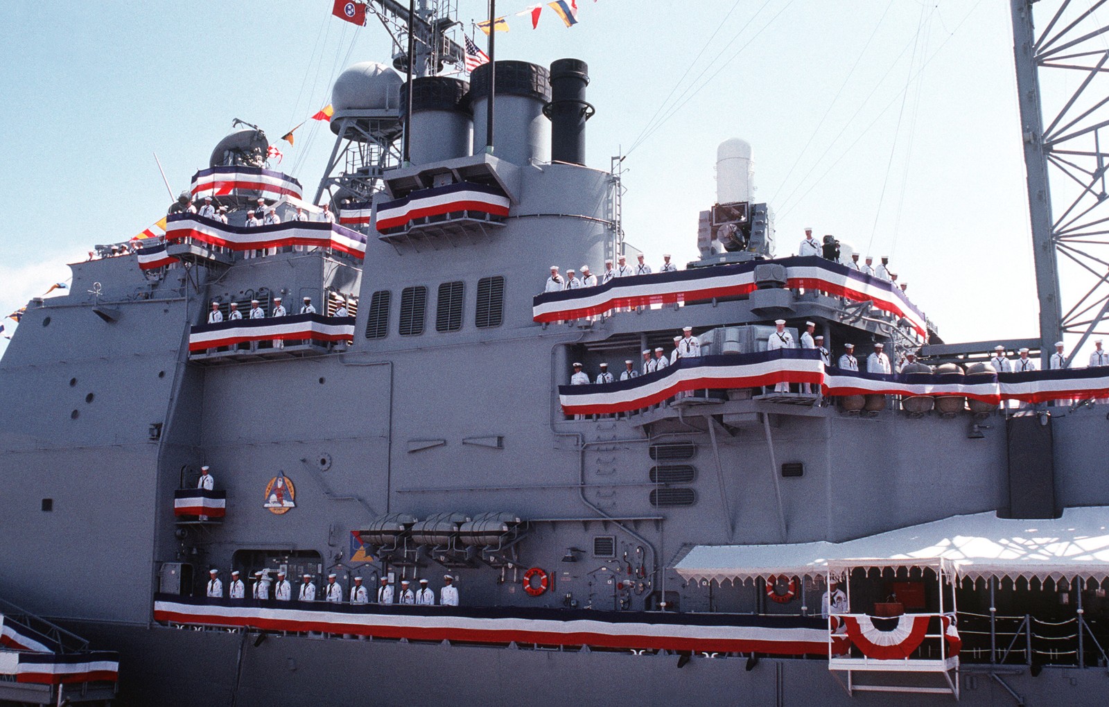 cg-67 uss shiloh ticonderoga class guided missile cruiser aegis us navy commissioning ceremony bath maine 111