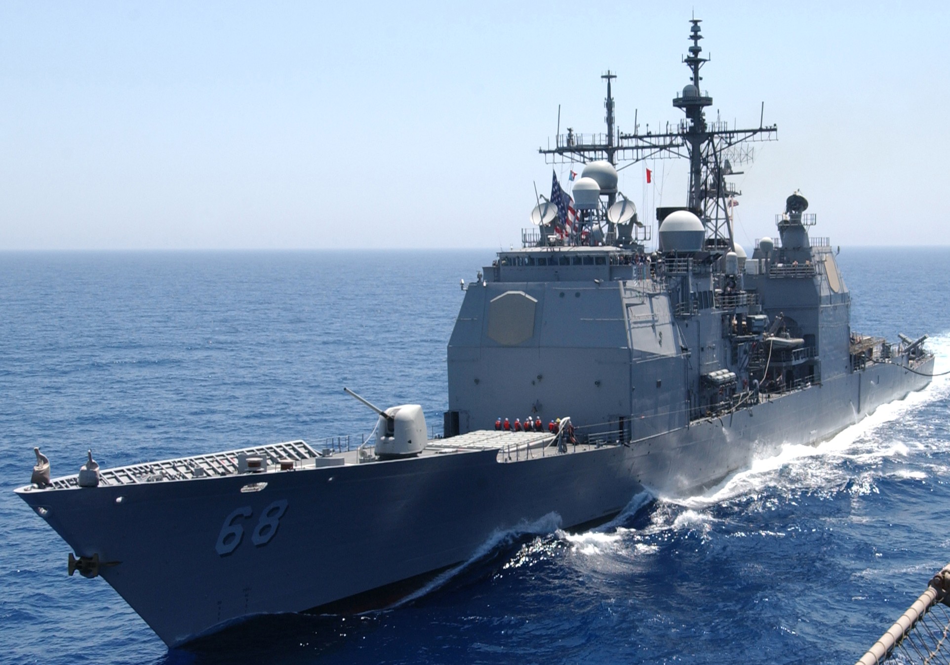 cg-68 uss anzio ticonderoga class guided missile cruiser aegis us navy mediterranean sea 19