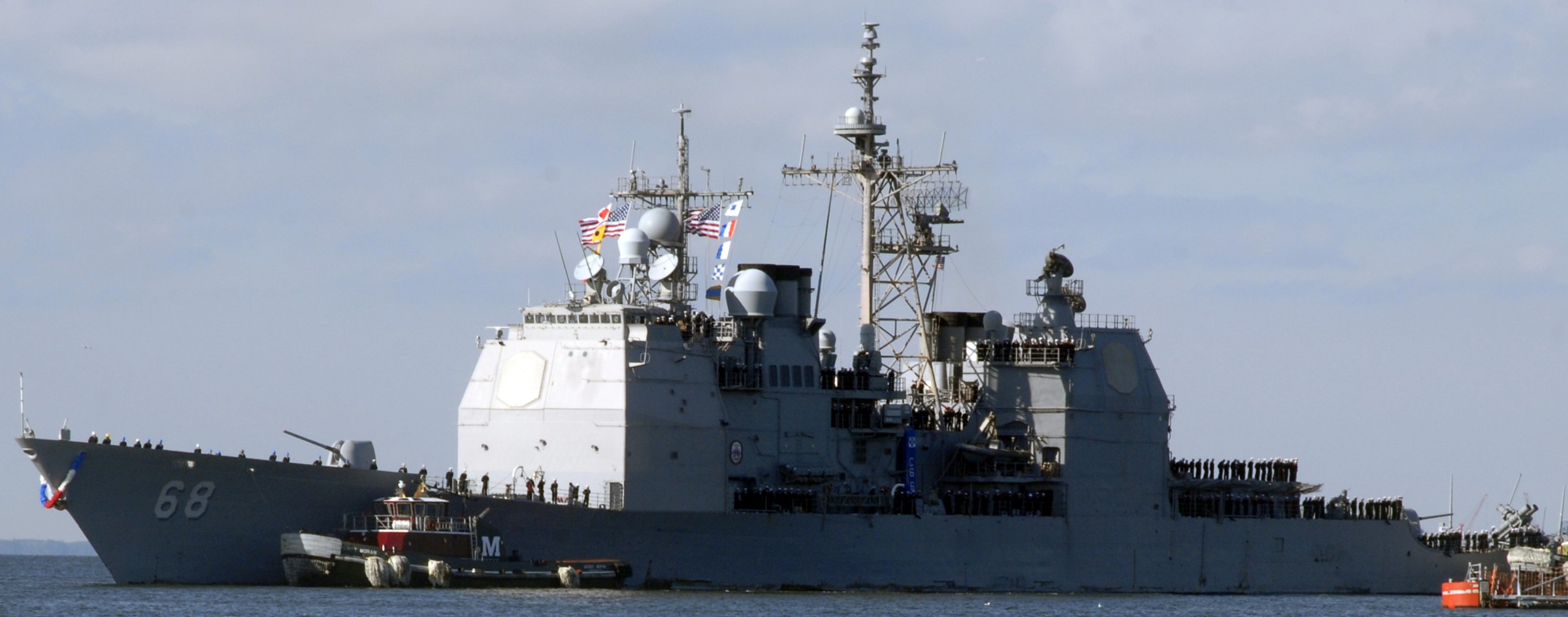 cg-68 uss anzio ticonderoga class guided missile cruiser aegis us navy returning naval station norfolk 31