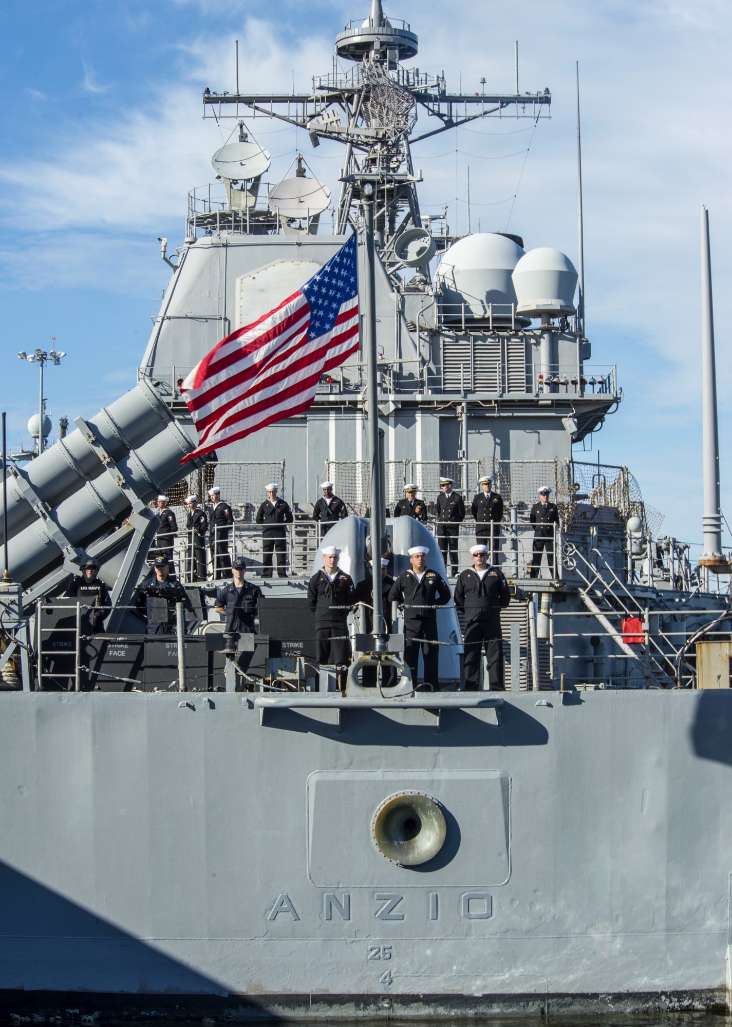 cg-68 uss anzio ticonderoga class guided missile cruiser aegis us navy 45 norfolk