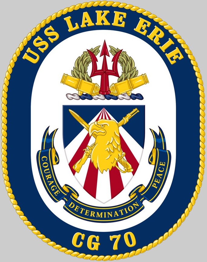 cg-70 uss lake erie insignia crest patch badge ticonderoga class cruiser us navy 02c