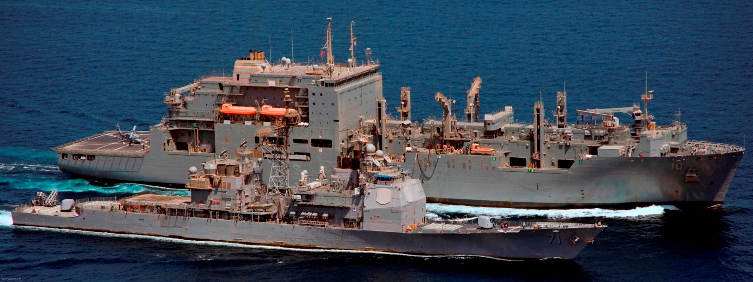 cg-71 uss cape st. george ticonderoga class guided missile cruiser us navy 34 replenishment at sea ras arabian sea