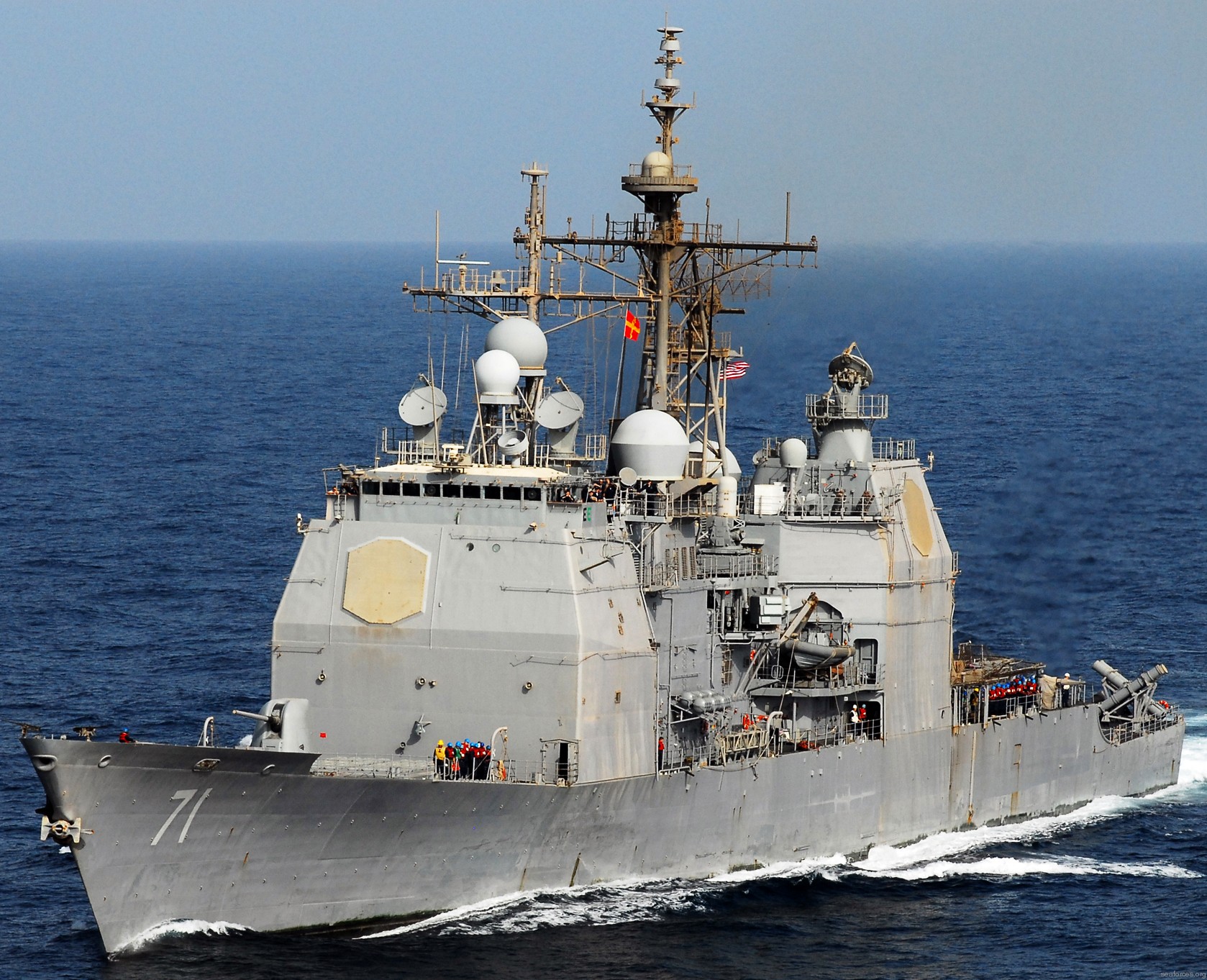 cg-71 uss cape st. george ticonderoga class guided missile cruiser us navy 56 indian ocean