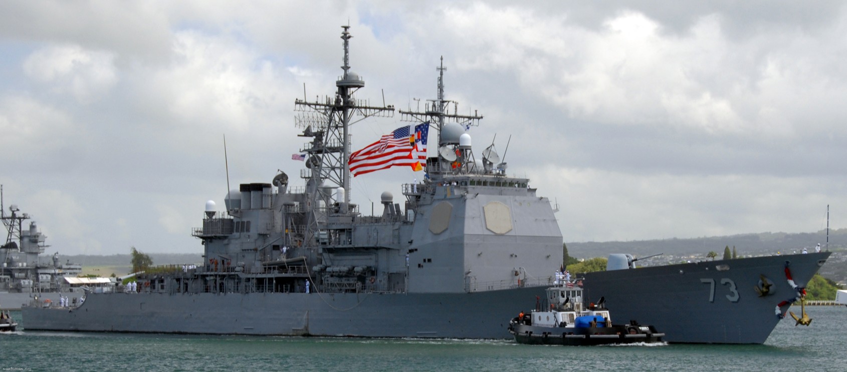 cg-73 uss port royal ticonderoga class guided missile cruiser navy 30 pearl harbor