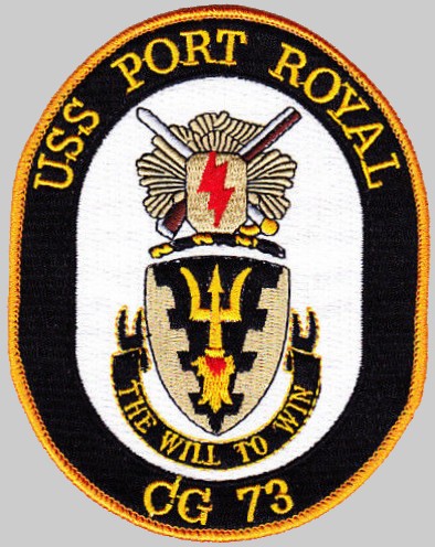 cg-73 uss port royal patch insignia crest badge ticonderoga class guided missile cruiser navy 02p