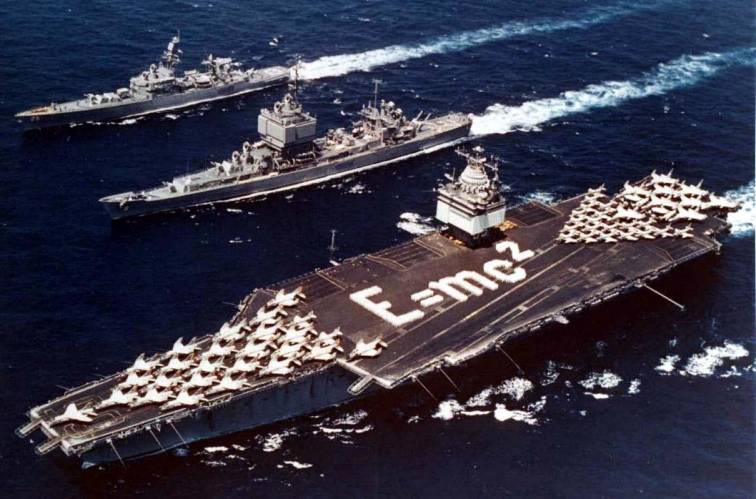USS Bainbridge CGN 25, USS Long Beach CGN 9 and USS Enterprise CVN 65 - 1964