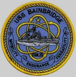 USS Bainbridge CGN 25 - patch crest insignia
