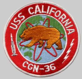 USS California CGN 36 - patch crest insignia