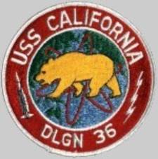 USS California CGN 36 - patch crest insignia