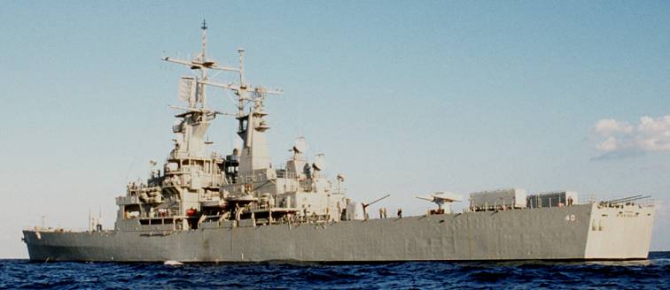 USS Mississippi CGN 40 - underway during Operation Desert Storm 1991