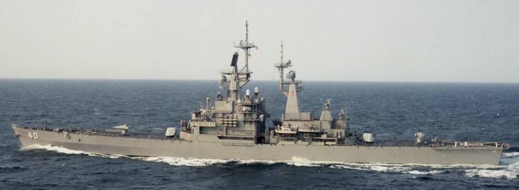USS Mississippi CGN 40 underway 1984