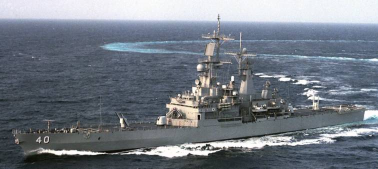 USS Mississippi CGN 40 underway 1984