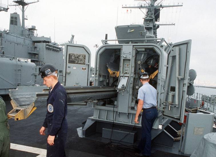 USS Arkansas CGN 41 - Mark 143 armored box launchers for BGM-109 Tomahawk missiles