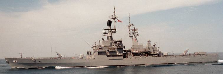 USS Arkansas CGN 41 underway