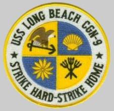 USS Long Beach CGN 9 - patch crest insignia