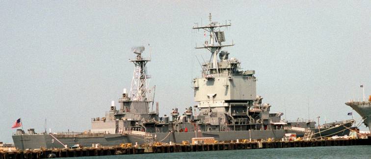 USS Long Beach CGN 9 guided missile cruiser - Norfolk Virginia 1994
