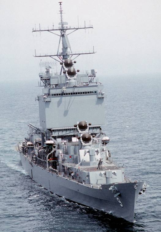 USS Long Beach CGN 9 guided missile cruiser - Pacific Ocean 1989