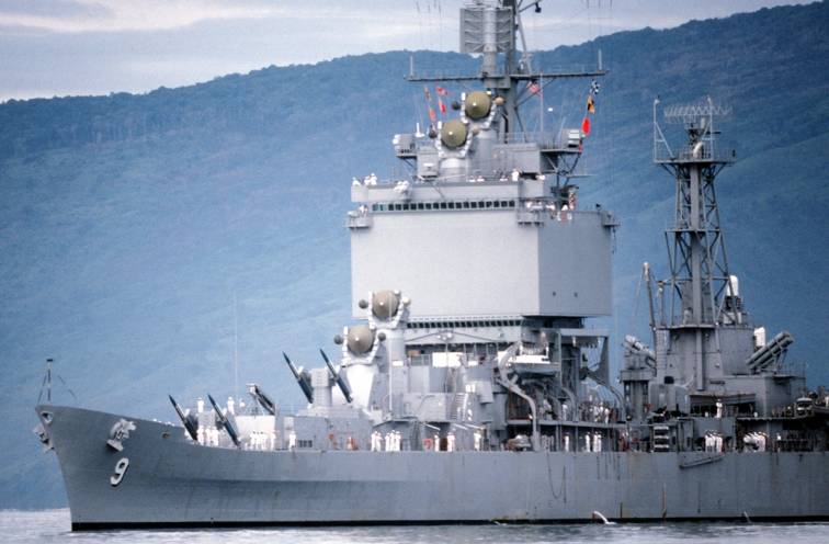 USS Long Beach CGN 9 guided missile cruiser - Naval Station Subic Bay, Philippines 1987