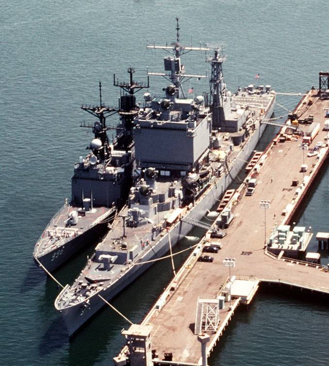 USS Long Beach CGN 9 and USS Chandler DDG 996 - NAS North Island 1983