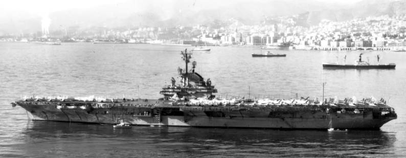 cva 11 uss intrepid aircraft carrier cvg-6 genoa italy 1961
