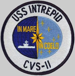 cvs 11 uss intrepid insignia crest patch badge aircraft carrier us navy